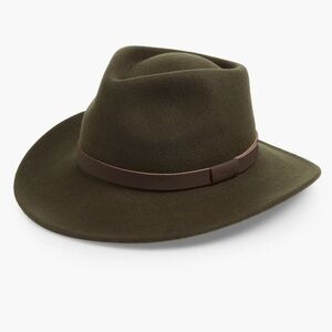 Barbour Bushman Fedora Hat Olive Green